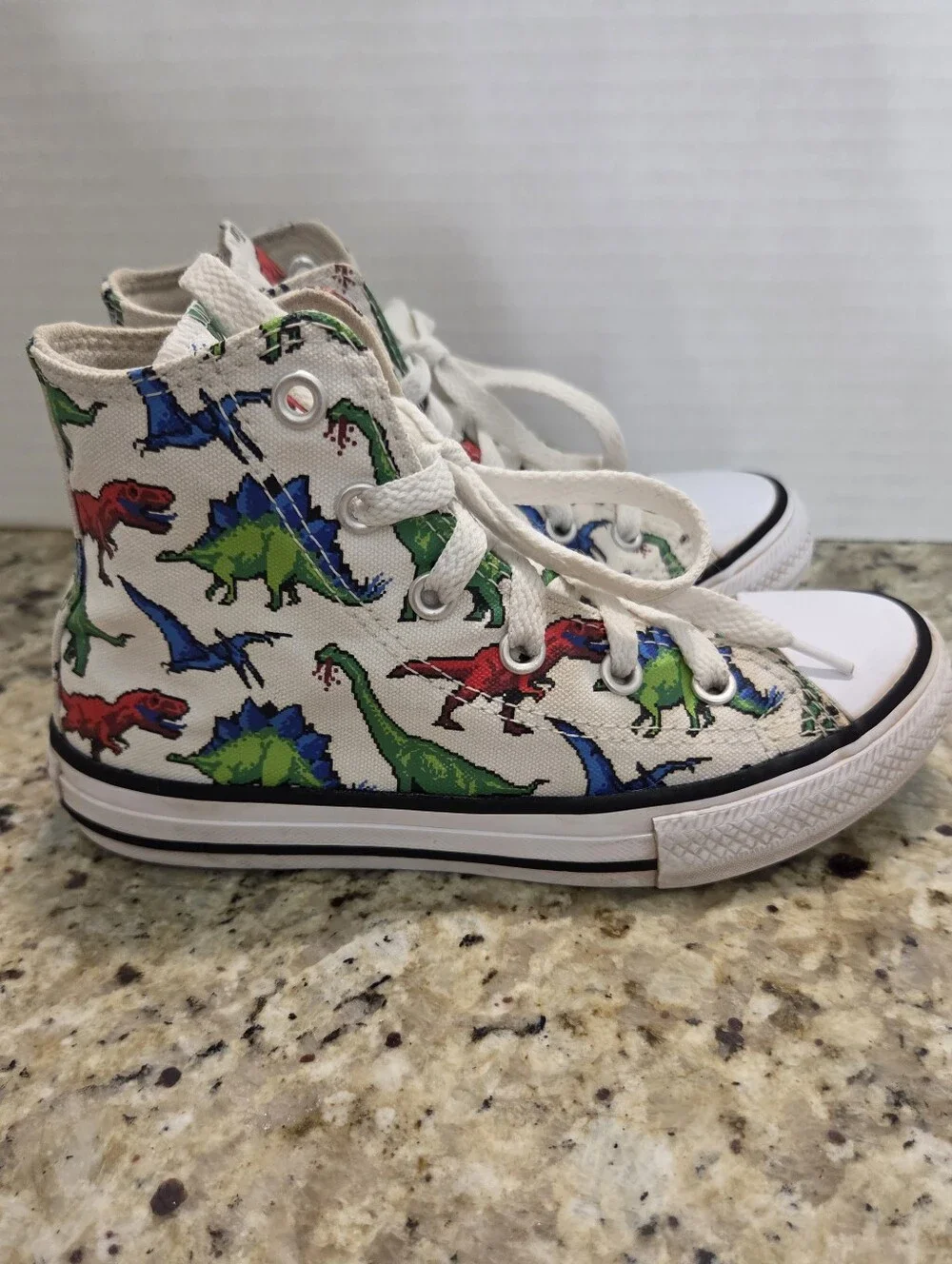 Converse Chuck Taylor All Star Dinosaur Sneaker 8 Bit Dino Shoes Kids Size 13
